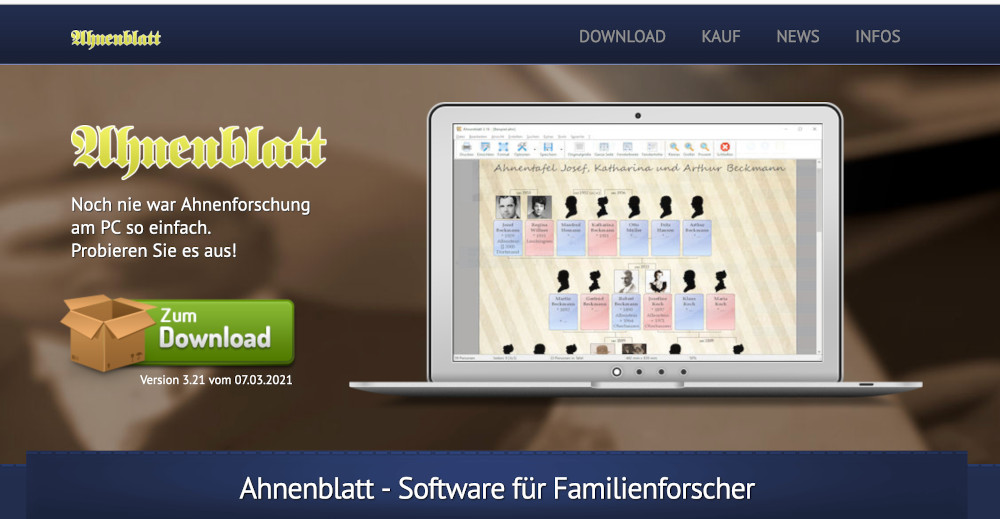 Ahnenforschung Software - Ahnenblatt